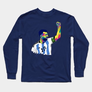 Messi in pop art Long Sleeve T-Shirt